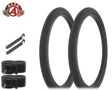 ALTA BICYCLE WIRE BEAD CRUISER TIRES 26 x 2.125 BLACK SLICK EASY RIDER 6pc SET.