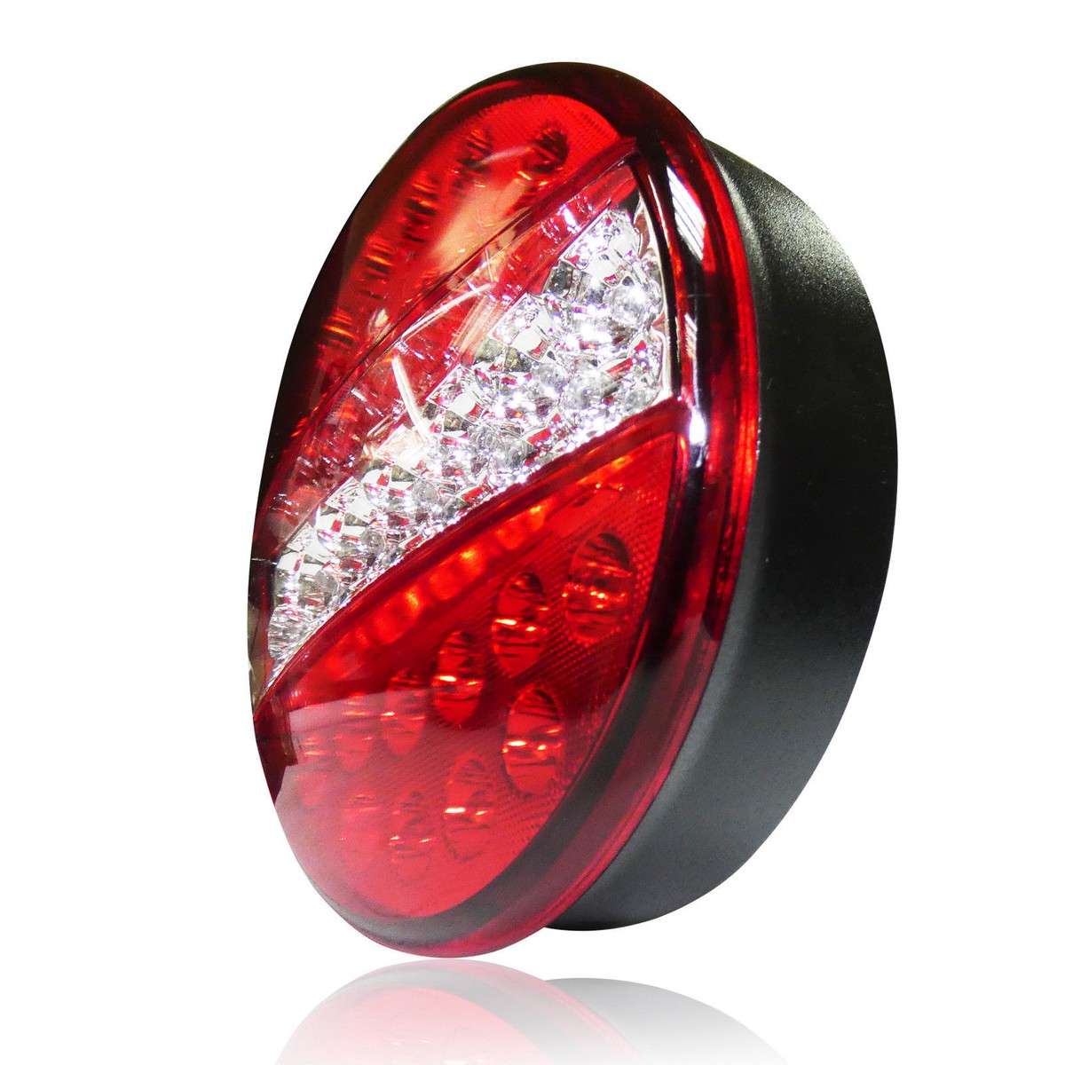 LED Heckleuchte, Einbauversion 10-30V, Rund, Rückfahr