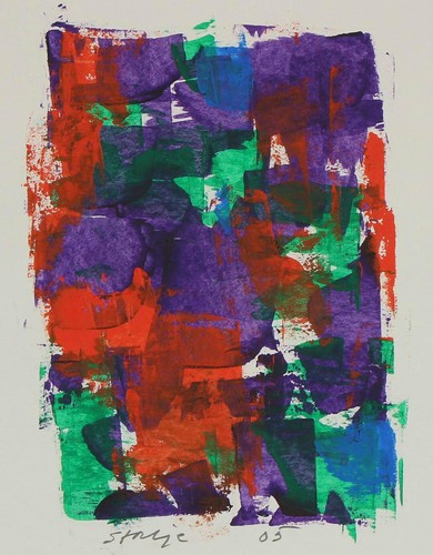 Ray Stalje (b 1947) Swedish ABSTRACT PAINTING Multicoloured Purple - Picture 2 of 3