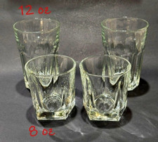 Libbey Duratuff 2 Gibraltar Tumblers and 2 Inverness Lowball Glasses Vintage