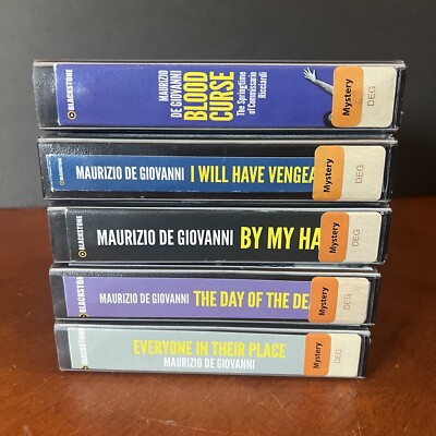 Lot: 5 Maurizio de Giovanni Audio Book CD Set Commissario Ricciardi Series