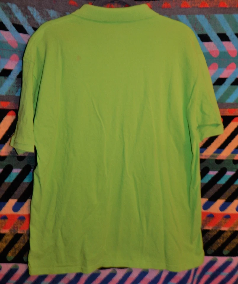 Polo Cozumel México Vintage Años 90 Verde Neón Talla XL 46" Pecho Foto 3 de 3