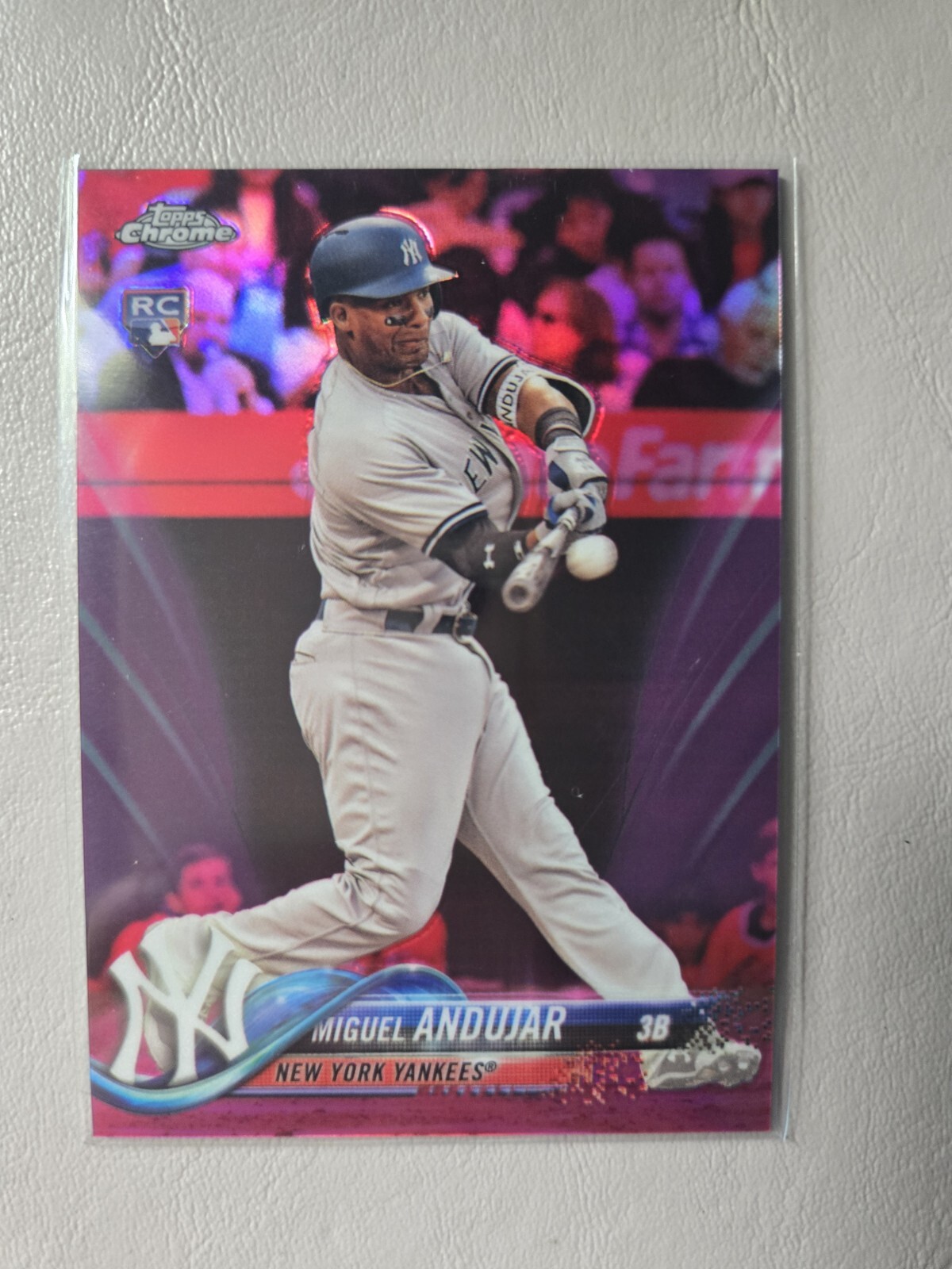 2018 Topps Chrome Update #HMT20 Miguel Andujar Rookie Pink Refractor Yankees RC