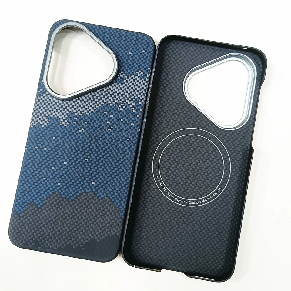 Genuine Carbon Fiber Magsafe Cover Huawei Pura 80 Ultra Pro+ Matte Braided Case - Image 2 of 4