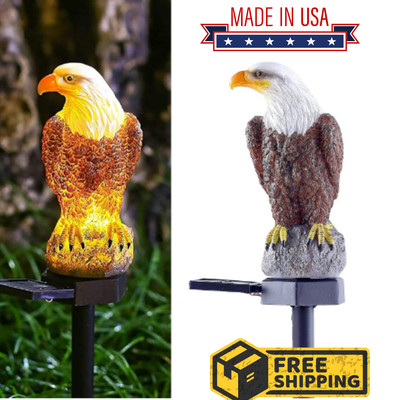 Solar Powered Eagle Lights Garden, Solar Led Outdoor Decorative Eagle Statue