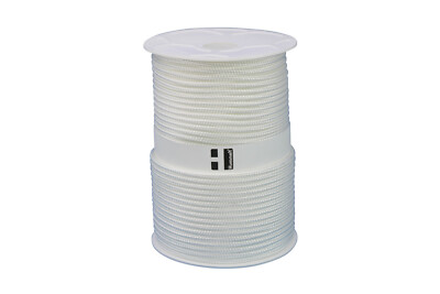 Hummelt  SilverLine-Rope Flechtleine Seil Polyesterseil 6mm weiß auf Rolle