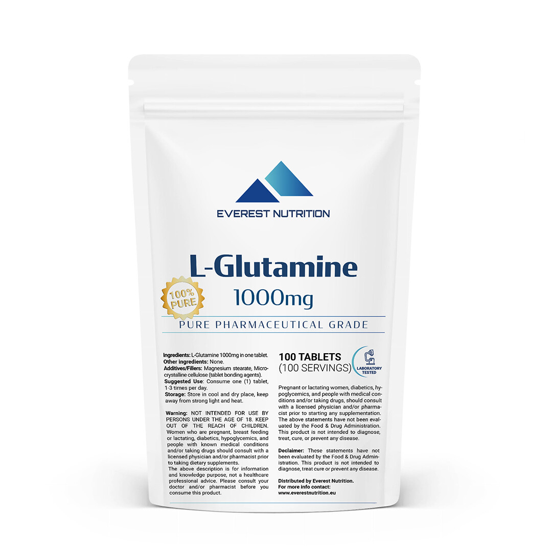 L-Glutamine 1000mg Tab – Recovery, Muscle, Anti-Catabolic & Performance Support