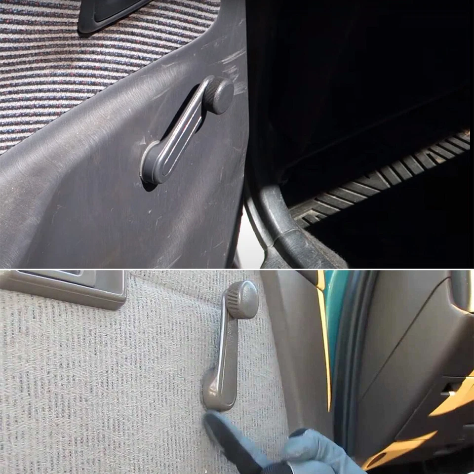 Pair Gray Passenger Driver Inside Window Crank Handle For 1985-08 Toyota Corolla - Image 3 of 4