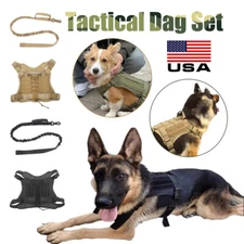 Tactical Dog Harness with Handle for Large Dogs Adjustable Military Dog Vest US