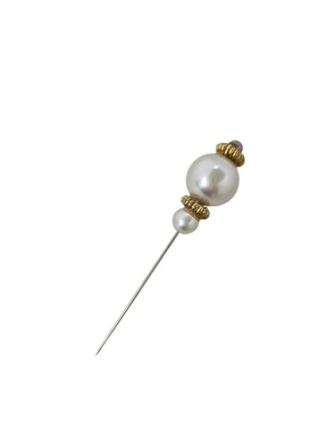 Vintage Faux Pearl Stick/Hat Pin - Picture 2 of 4