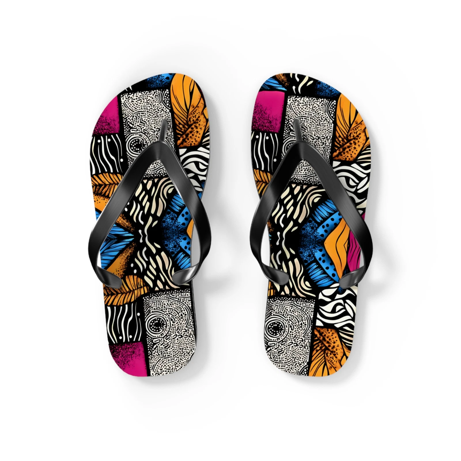 Floral and Feather Flip Flops | Summer Footwear Beach Sandals Poolside Comfort