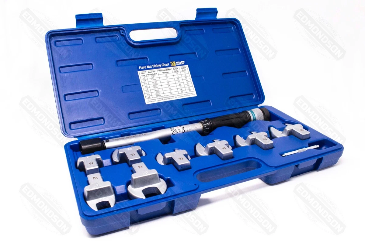 Yellow Jacket 60652 Eight Head Precision Torque Wrench Kit 