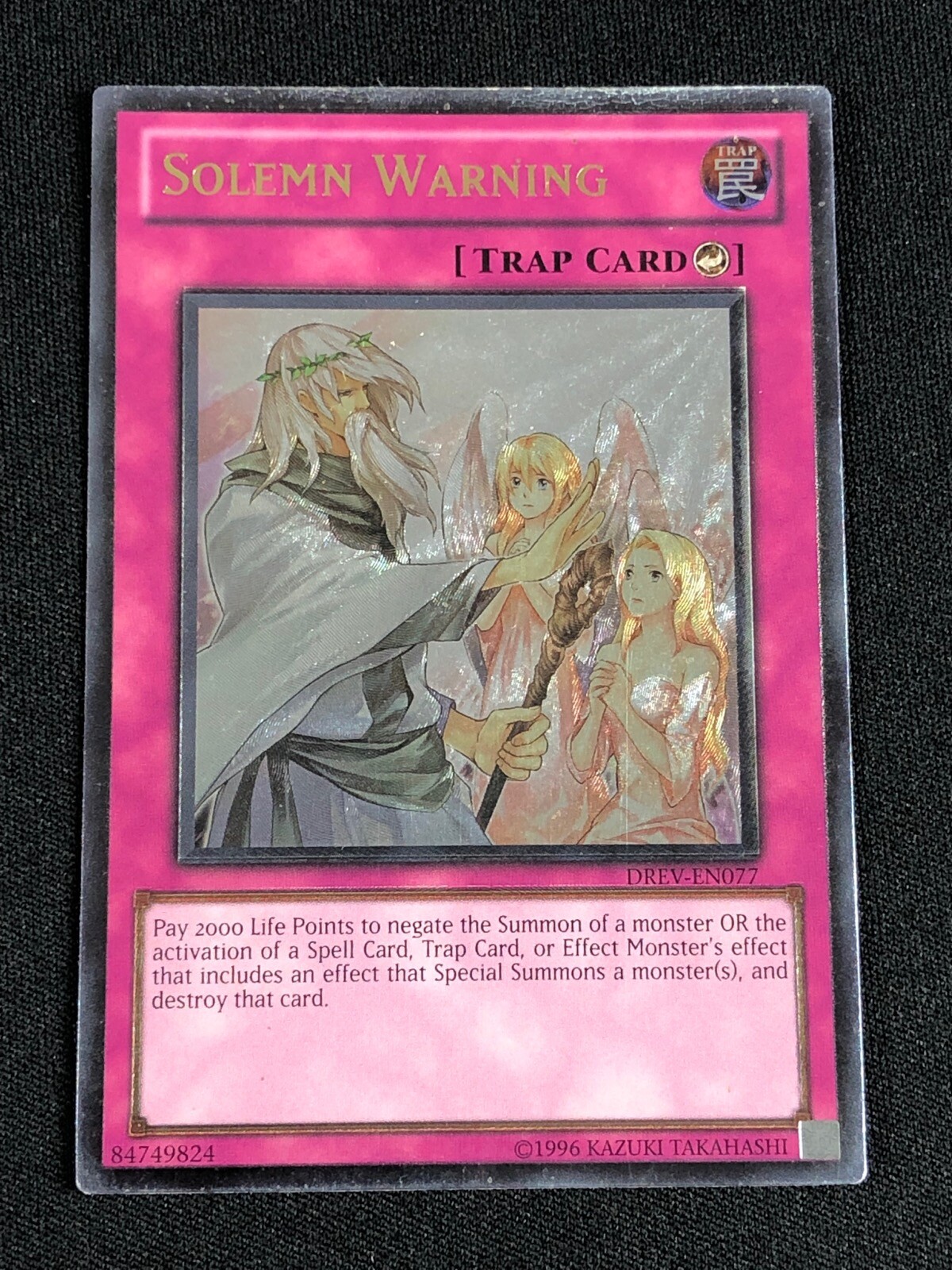 YUGIOH SOLEMN WARNING DREVEN077 ULTIMATE NM eBay