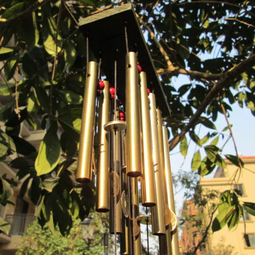 Windspiele Outdoor tiefer Ton 17 Zoll 10 Röhren Garten Haus Hof Hängedeko Glocken - Bild 3 von 6