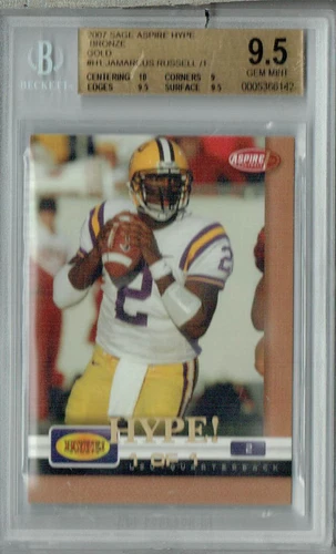 BGS 9.5 Jamarcus Russell 2007 Sage Aspire Hype #H1 Rookie Card Bronze Gold 1/1