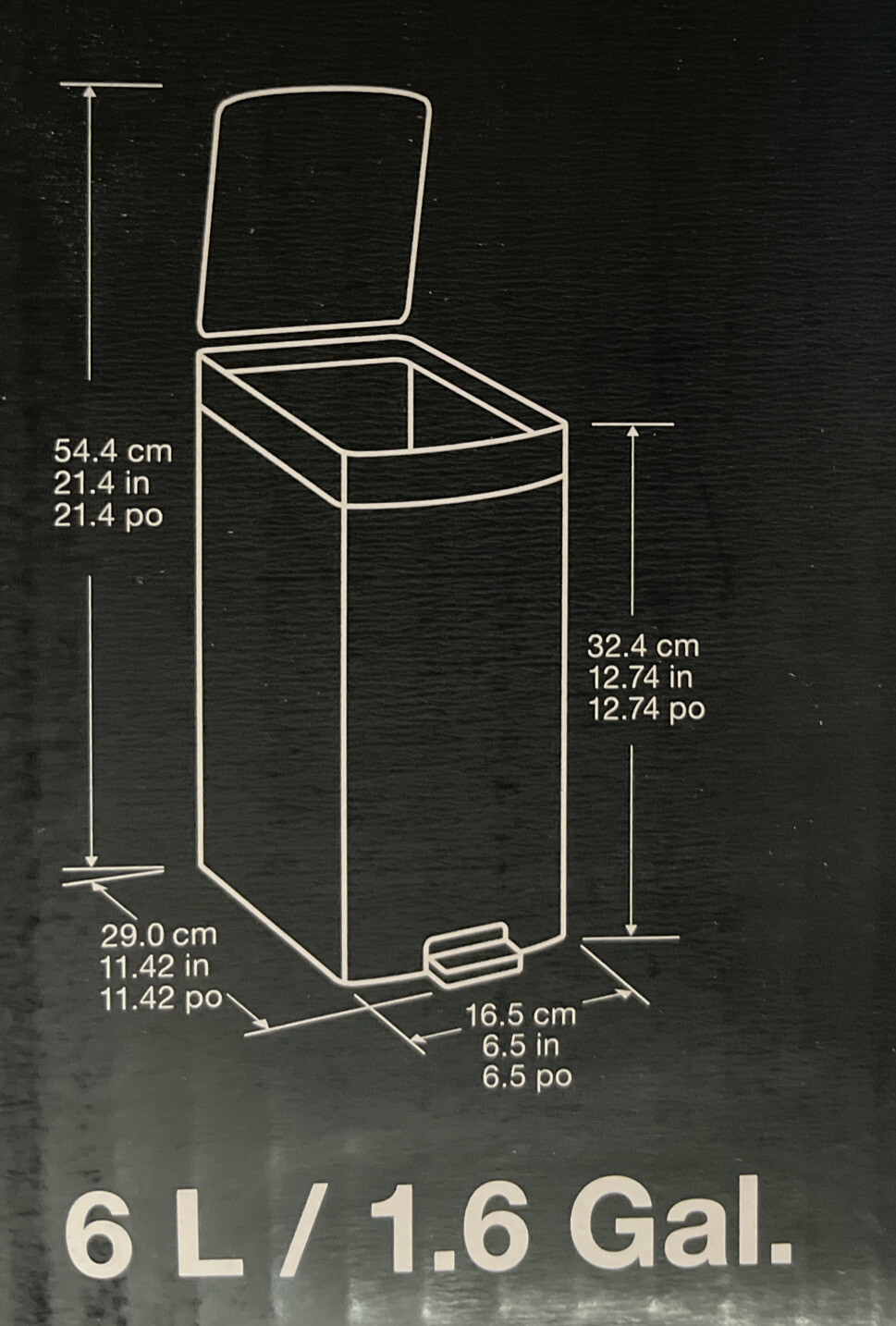 KOHLER Stainless Steel Step Trash Can 6L / 1.6 Gallon single can NEW eBay