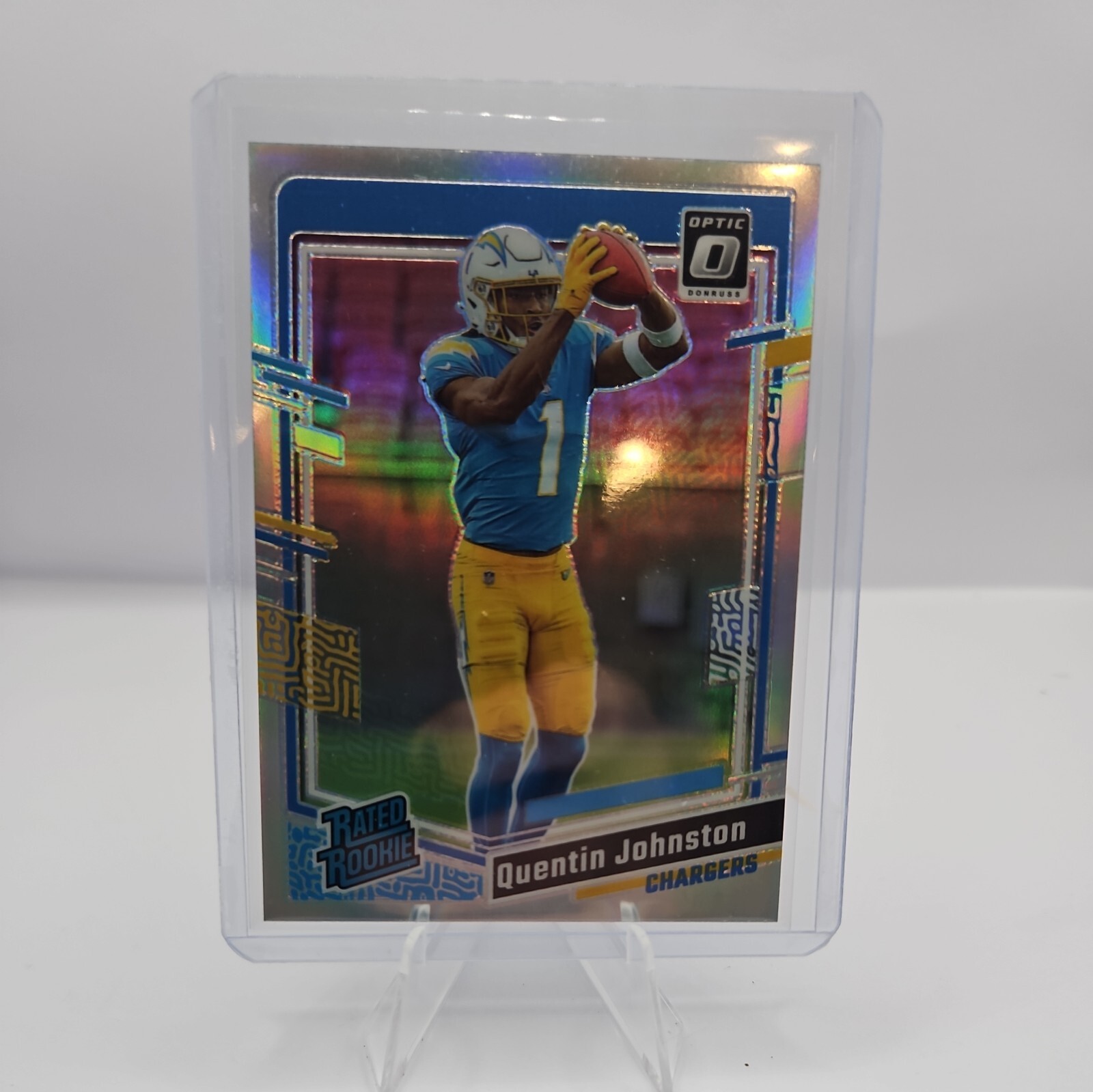 Quentin Johnston Silver Prizm 2023 Panini Donruss Optic Rated Rookie #265