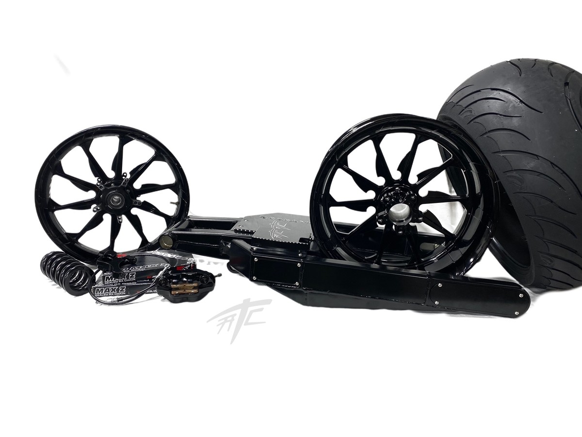 300 STEALTH FAT TIRE KIT SOLID BLACK TORNADO WHEELS 12-20 KAWASAKI