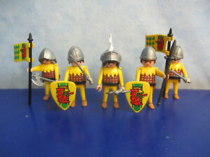 5 braun gelbe Ritter Figuren Waffen zu 3666 6000 4865 Ritterburg Playmobil 7001