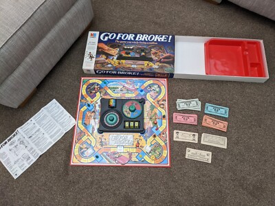 MB Spiele Vintage Go for Broke Brettspiel. Ausgabe 1985 - 100% KOMPLETT & SEHR GUTER ZUSTAND