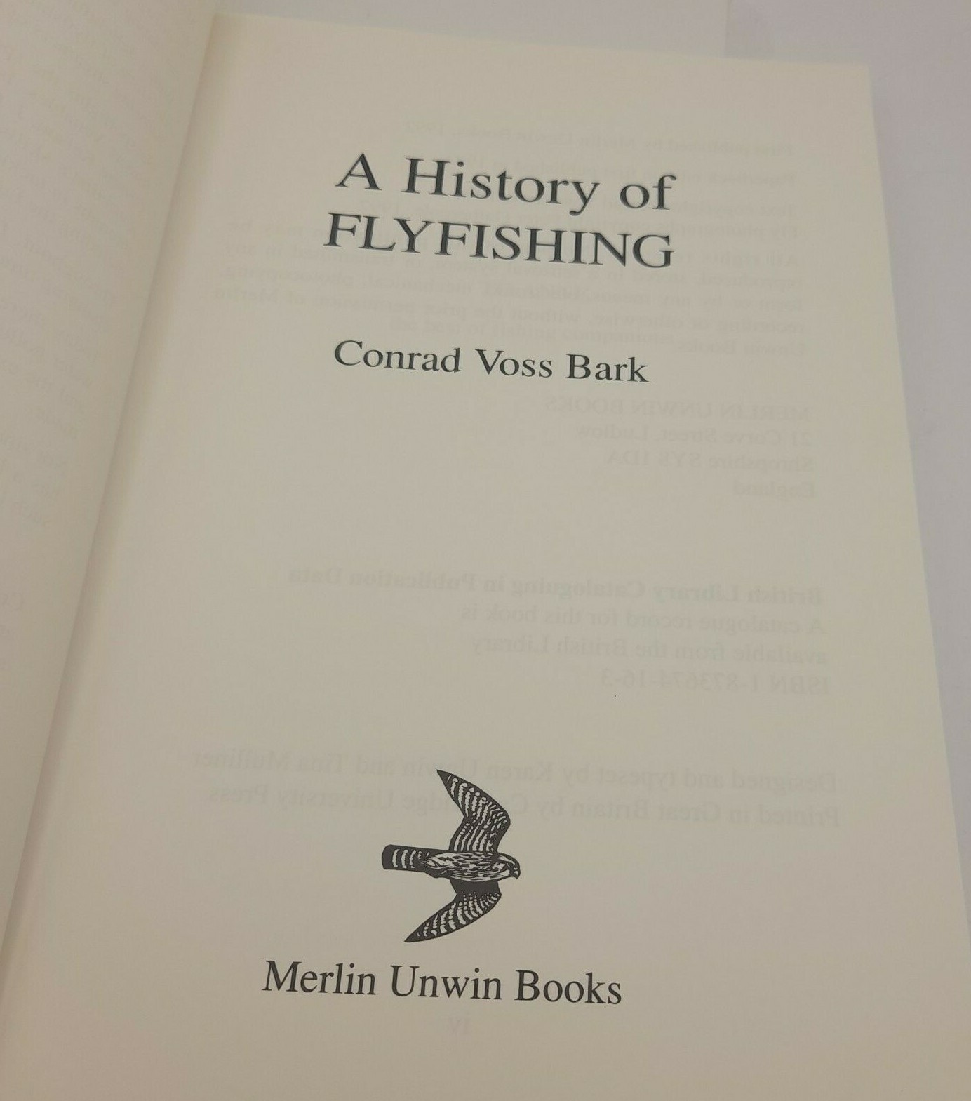 History of Flyfishing, Conrad Voss Bark, , Paperback 9781873674161 eBay