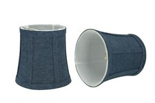 Aspen Creative 30361-2A, Bell Clip-On Chandelier Lamp Shade, Washing Blue, 4"...