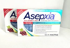 Asepxia  Scrub Deep Cleansing without Blackheads ( 2 Pack ) 4 oz each/Jabon Barr