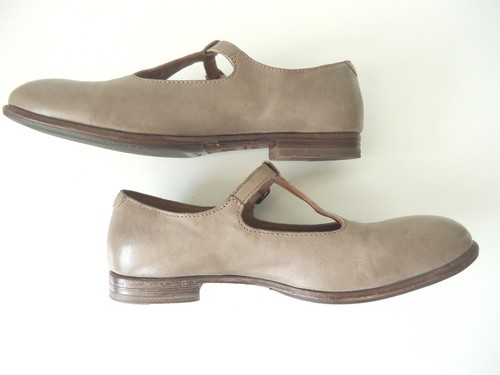 MOMA Damen Halbschuh Gr 39, Vero Cuoio, Glattleder taupe, Schnalle,Made in Italy - Bild 5 von 14