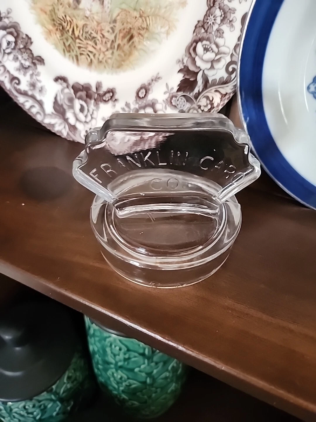 VTG FRANKLIN CARO CO General Store Glass Jar/Canister Lid - Lid Only