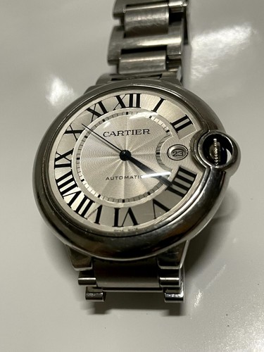 CARTIER BALLON BLEU UX3001 42MM SILVER DIAL MEN'S AUTOMATIC BRACELET WATCH - Picture 15 of 16