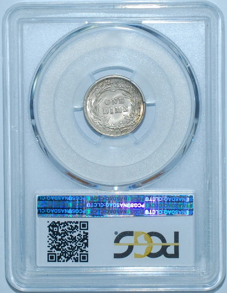 1911 P PCGS MS65 Barber Silver Dime - Image 2 of 2