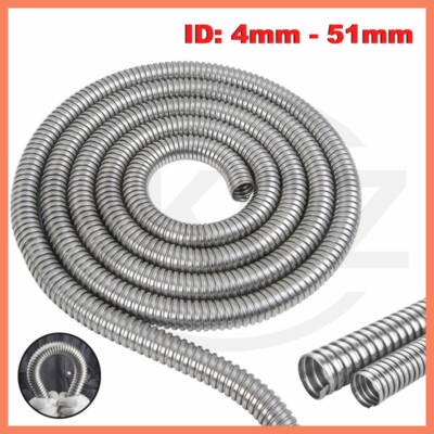 Stainless Steel Flexible Conduit Spilt Cable Tidy Trunking Protection ID 4- 51mm