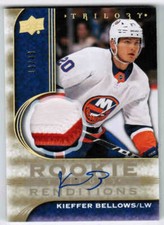 20/21 2020 UD TRILOGY KIEFFER BELLOWS RR-22 ROOKIE RENDITIONS PATCH AUTO GOLD 49