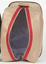 Ihkwip Packable Makeup Cosmetic Case Khaki w/ designer trim- New