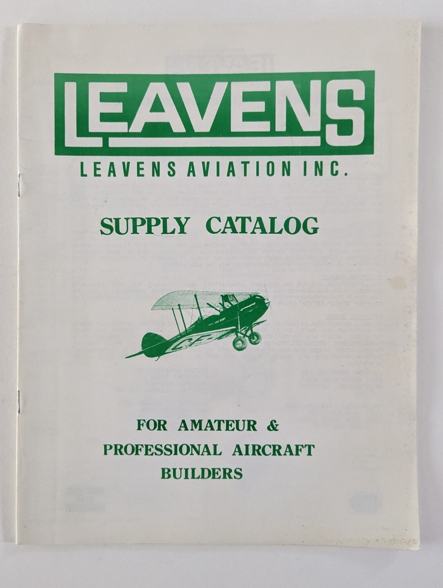 Vintage 1992 Leavens Aviation Supply Catalog | eBay