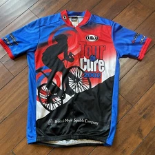 Louis Garneau Cycling Jersey Quarter Zip Short Sleeve Mens L Tour de Cure VTG 02