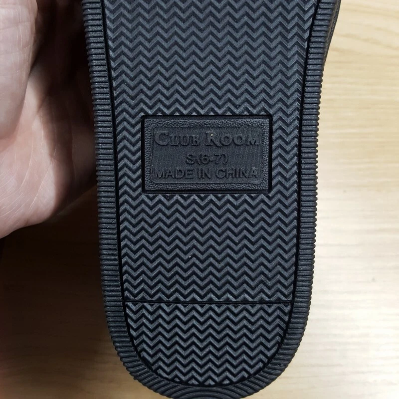 Zapatillas de mocasín CLUB ROOM para hombre talla 6-7 negras de gamuza sintética forradas de felpa Foto 3 de 4