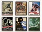 As a set: 6 posters Bundeswehr paratrooper air raid poster tank Wehrmacht
