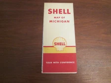 Vintage 1946 Shell Oil Co. Road Mao: Michigan