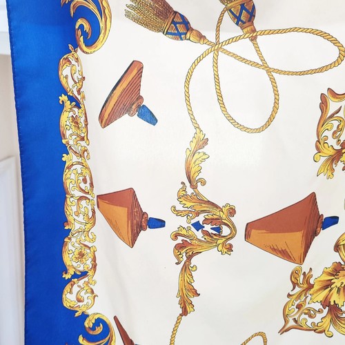 90s Rare Vintage Italian Scarf Inspired By The 8 Jour Fragrance By Yves Rocher - Picture 8 of 10