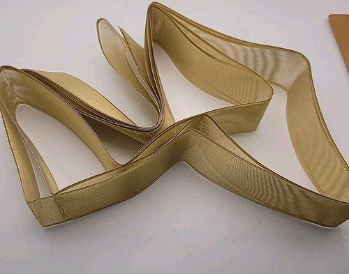 Hallmark Gold Luster Sheen Fabric Ribbon 1.5"x4yds Bow Gift Wrap Holiday Craft - Picture 12 of 13