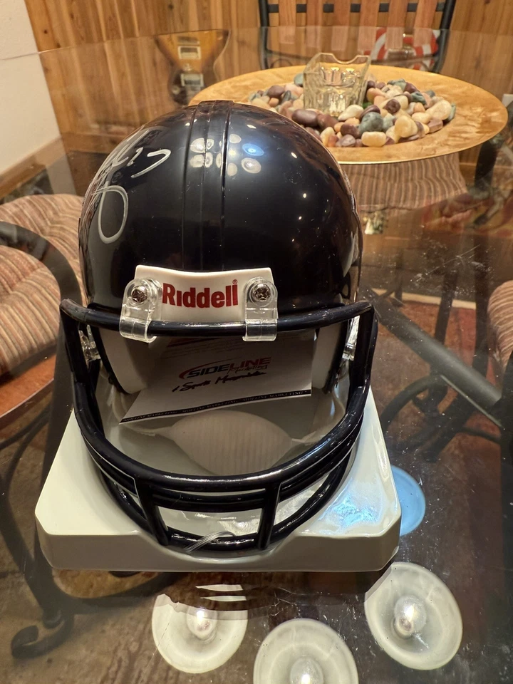 MINI CASCO FIRMADO POR ALSHON JEFFERY CHICAGO BEARS CON #17 - DEPORTIVO LATERAL AUTÉNTICO Foto 2 de 2