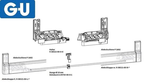 GU PSK 966/200 links / rechts weiss #29683 #29684 NEU Reparatursatz bis 200cm