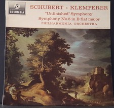 Columbia SAX 2514 AUS LP SCHUBERT SYMPHONIES 5 8 KLEMPERER PHILHARMONIA