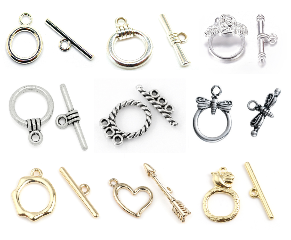 Metal Toggle Clasps Various Sizes Colours Styles Jewellery