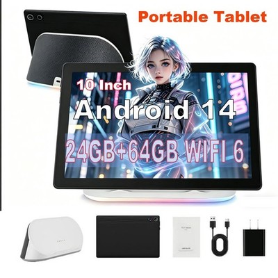 Android 14 Tablet 10'' 4GB+64GB Octa-Core CPU WiFi 6+Bluetooth With Speaker Dock