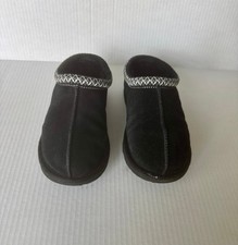 UGG Women's Tasman Slippers Black Suede Shearling Clogs Size 5 US 1019066