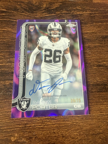 2025 Topps Chrome - Rookie Autographs Darien Porter #RA-DP Purple Refractor /75