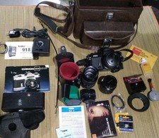 Mint Chinon cx2 slr camera bundle 3 lenses camera protector  case accessories