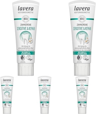 lavera Zahncreme Sensitive Repair Bio Kamille Naturkosmetik 2er Pack 2x75ml